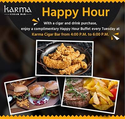 Karma cigar lounges chicago Happy Hour Every Tuesday
