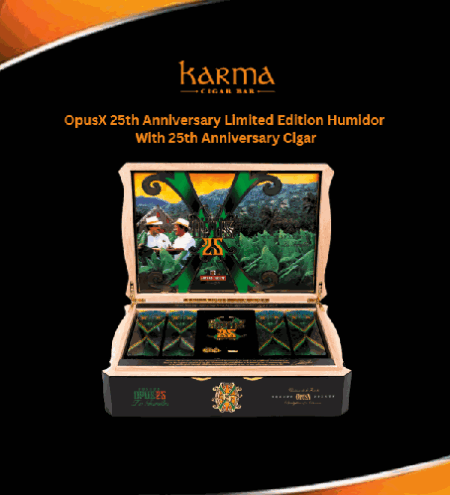 OpusX 25th Anniversary Limited Edition Humidor With 25th Anniversary Cigar