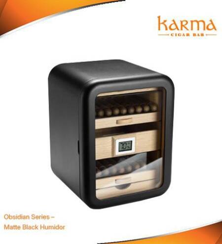 Obsidian Series – Matte Black Humidor