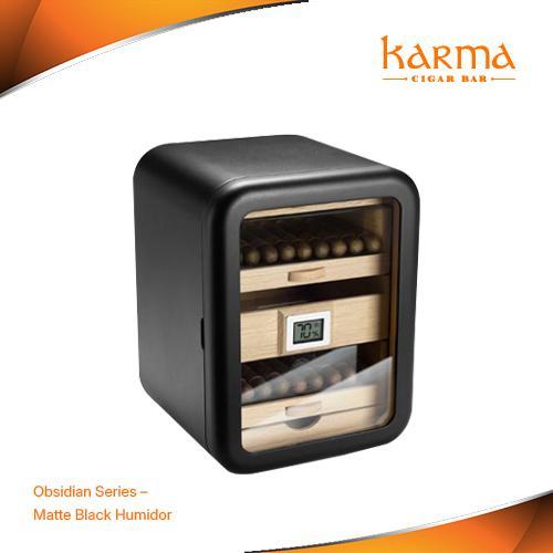 Obsidian Series – Matte Black Humidor